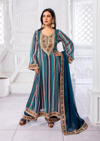 Blue Noor Anarkali Set
