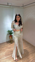 Bustier, Jacket, Plazzo Pant