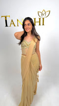 Corset Blouse, Skirt with a drape attached - 2pc