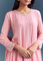 Light Pink Chinon Anarkali Suit